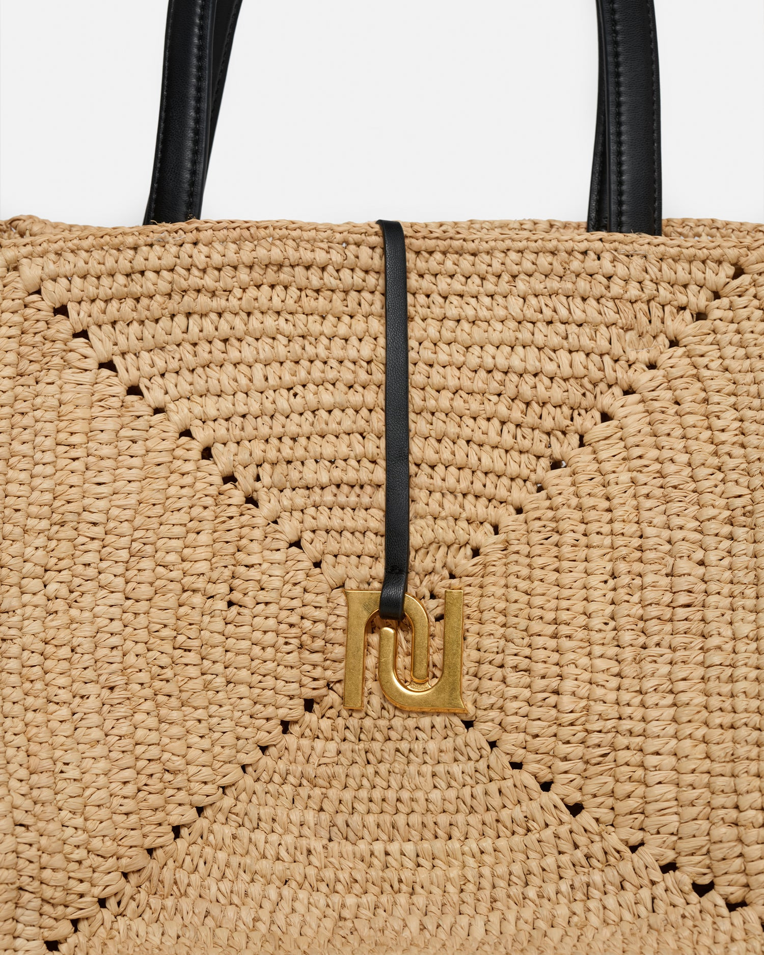 Raffia Charm Tote - 4