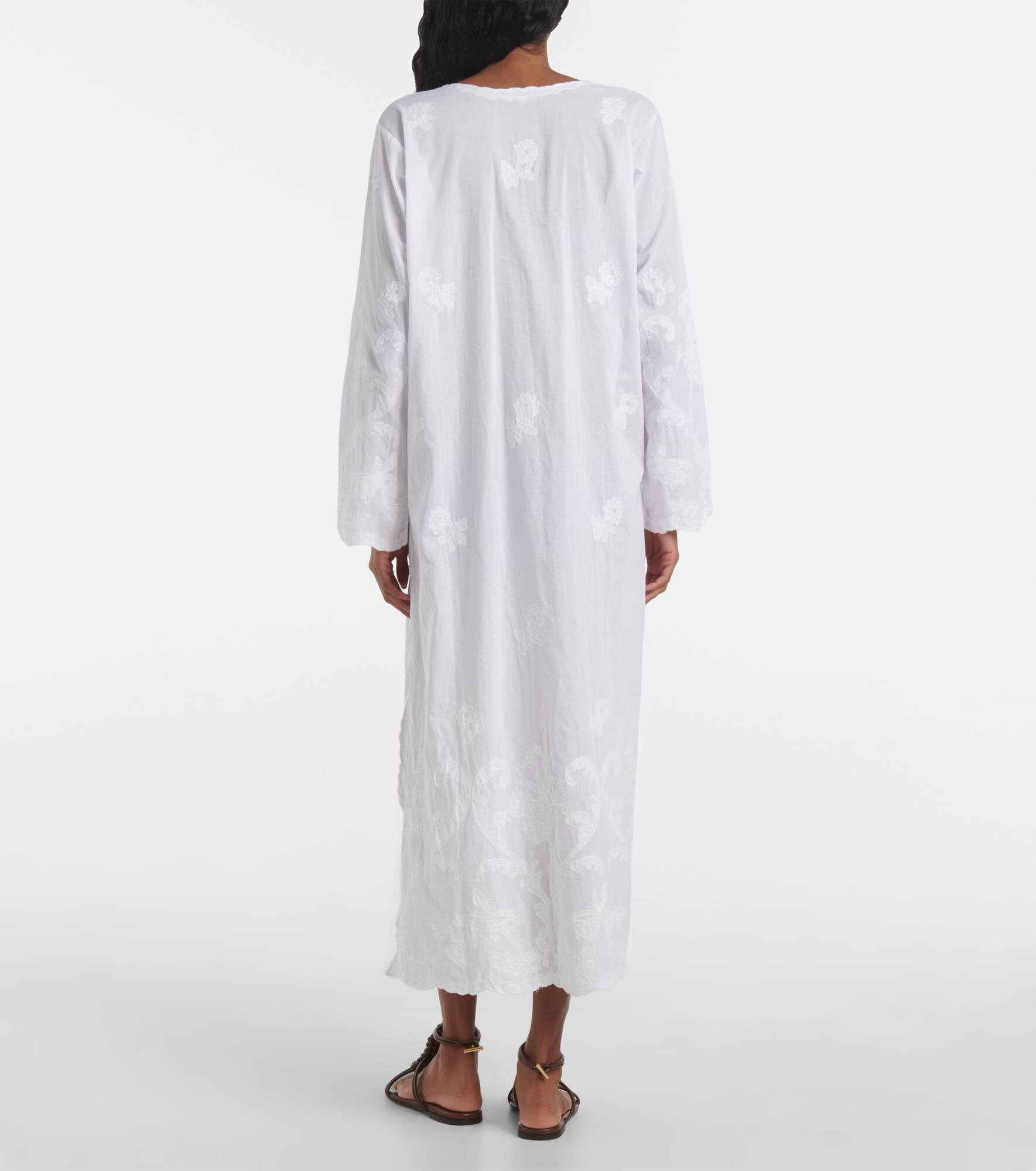 Embroidered cotton kaftan - 3