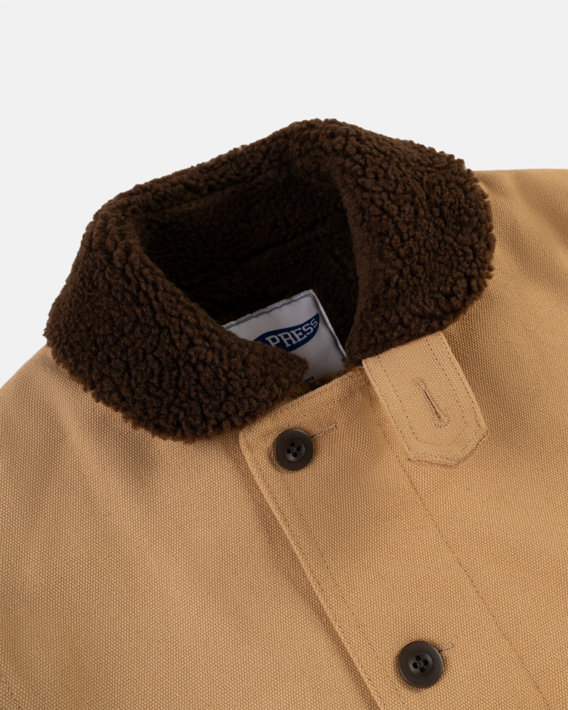 J. PRESS KHAKI FLEECE-LINED CANVAS DECK JACKET outlook