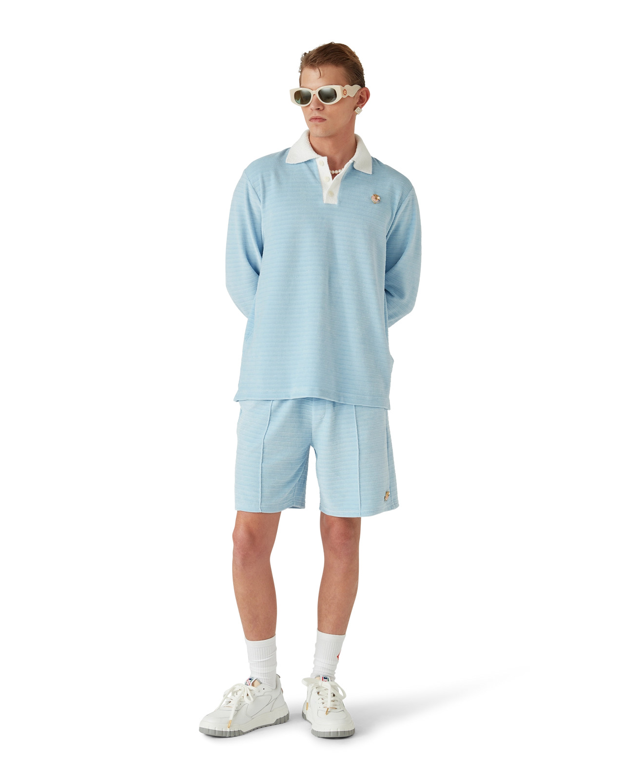 Velour Stripe Polo Shirt | Casablanca Paris - 2