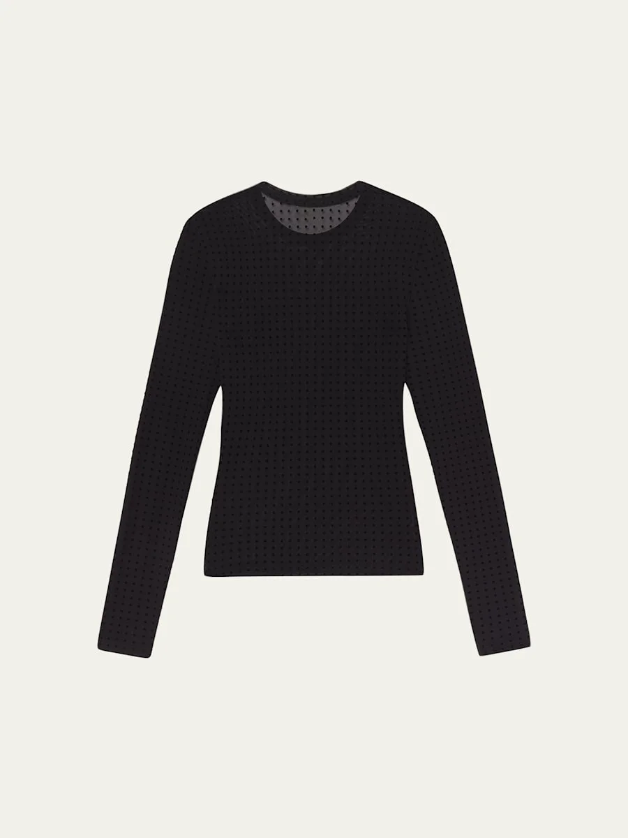 The Mesh Polka Dot Top - 1