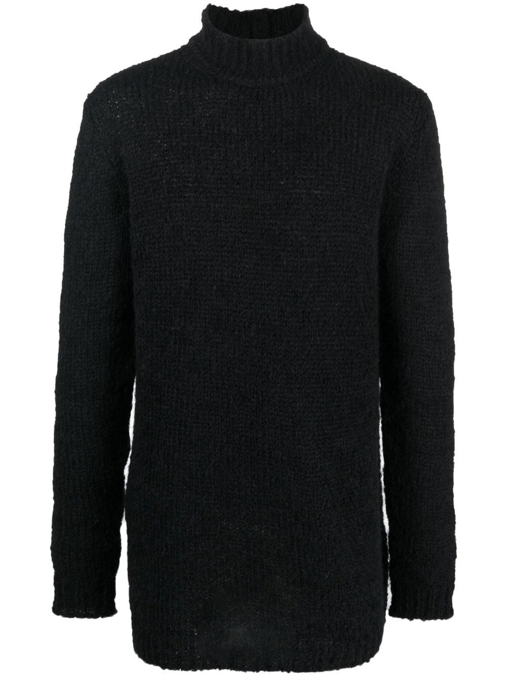 high neck knitted sweater - 1