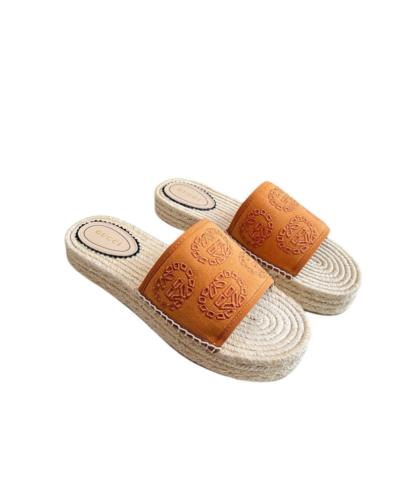 GUCCI Gucci Interlocking G Canvas Espadrille Sandals outlook
