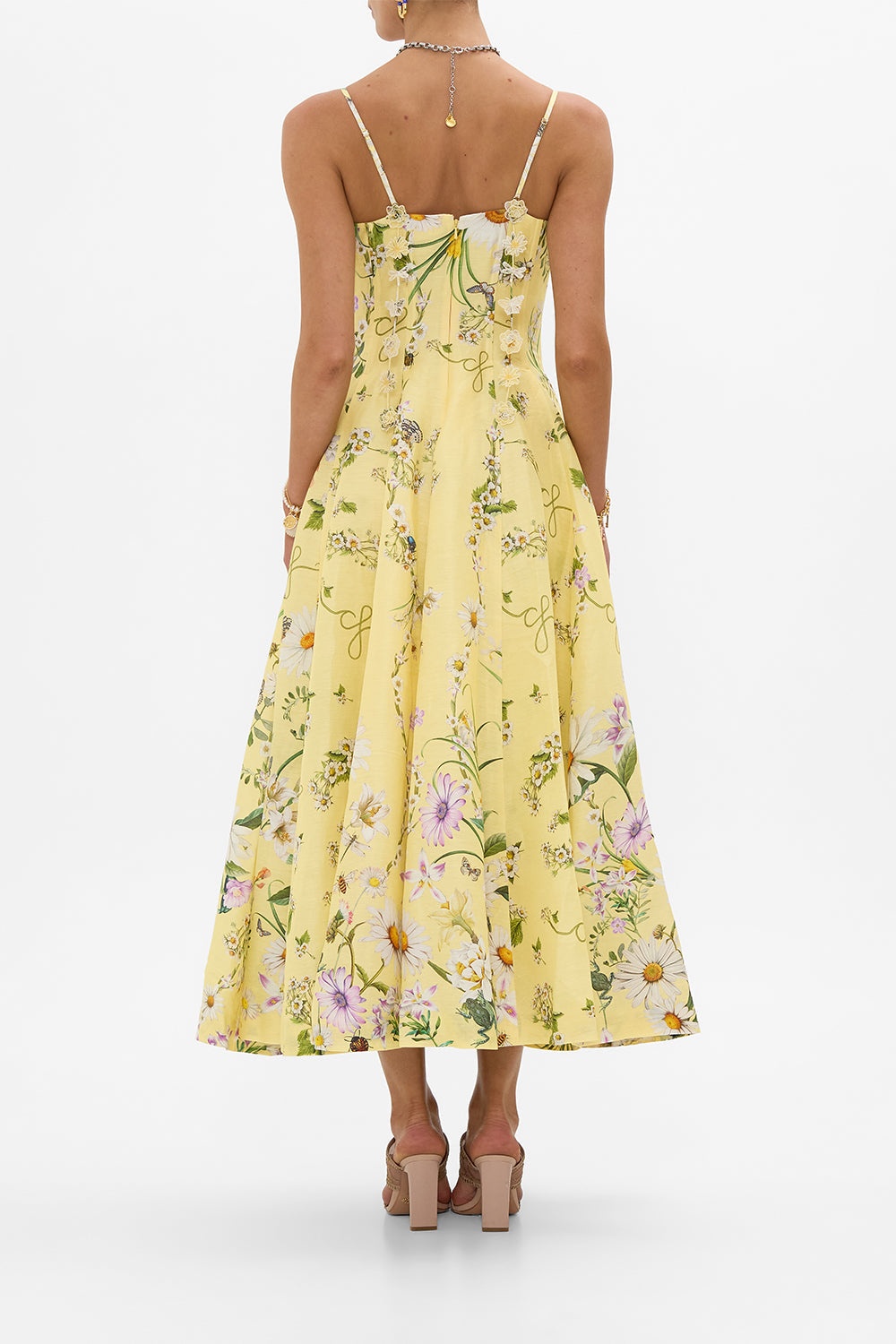 CORSET DRESS WITH LONG FLARED SKIRT - 3