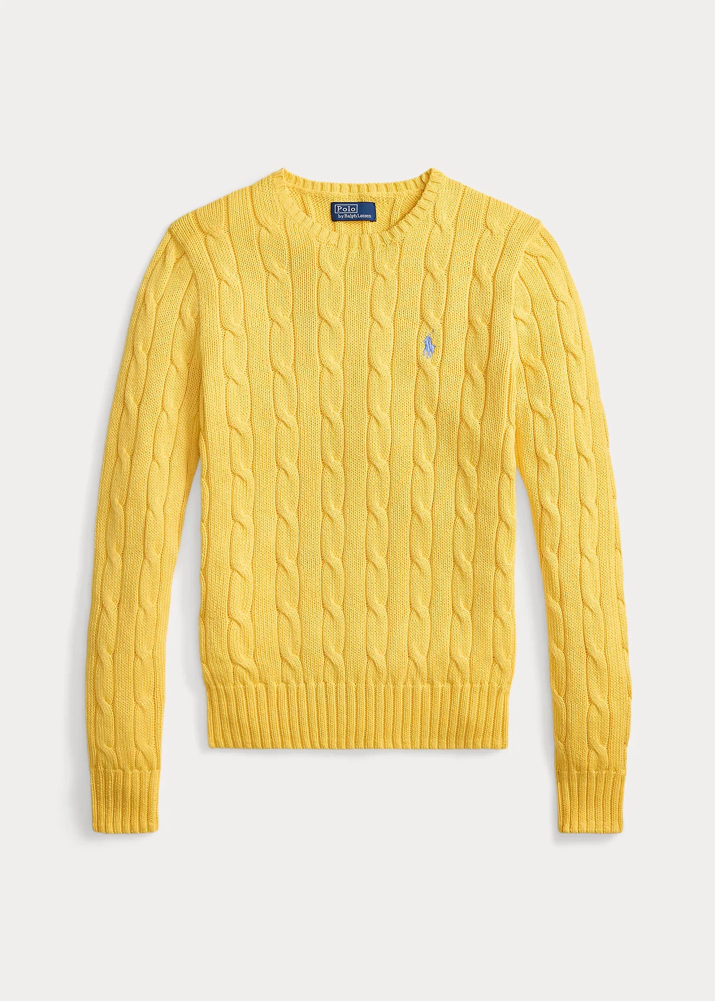 Cable-Knit Cotton Crewneck Sweater - 1