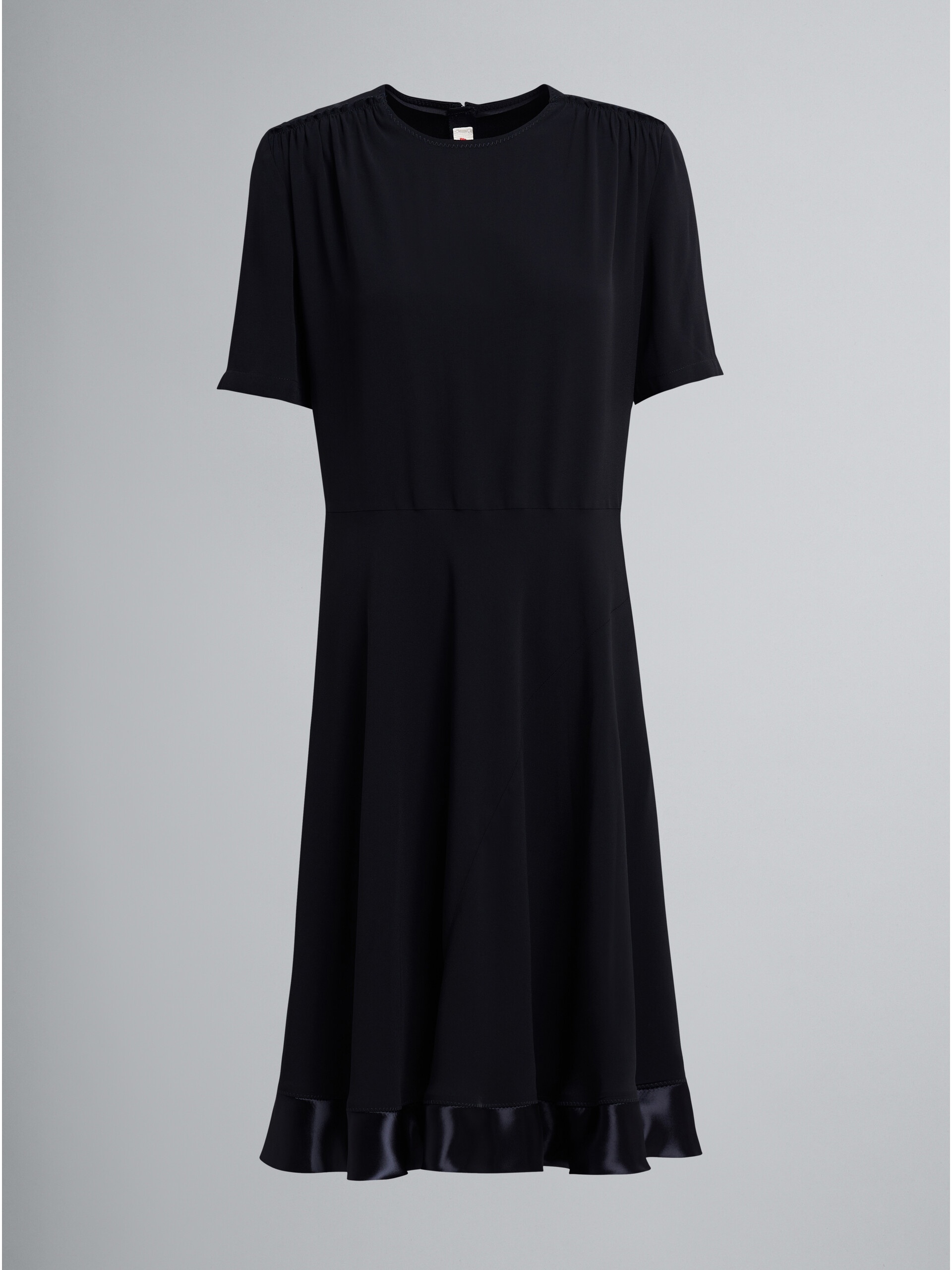 CREPE ENVERS SATIN DRESS - 1