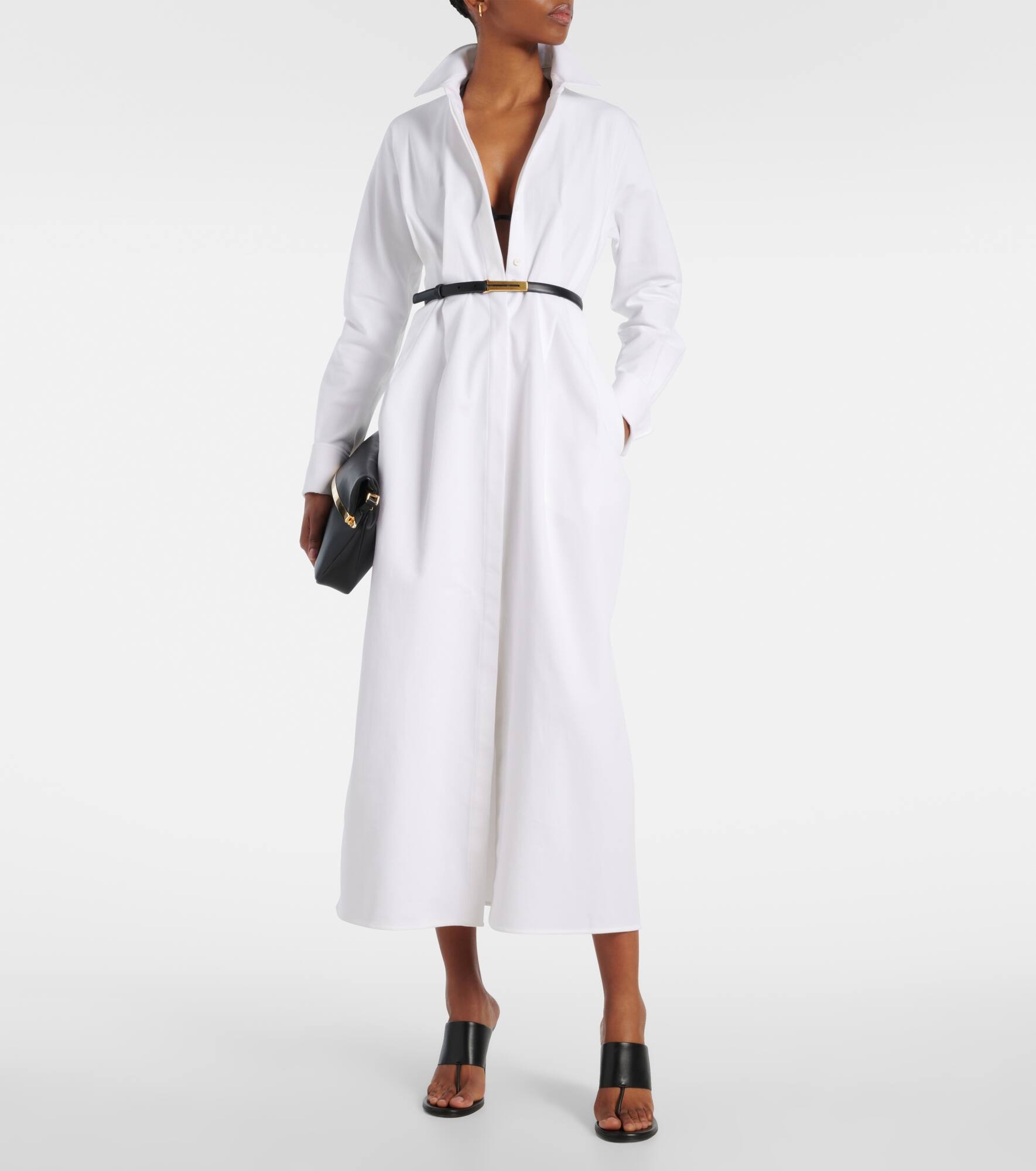 Arezzo gabardine shirt dress - 7