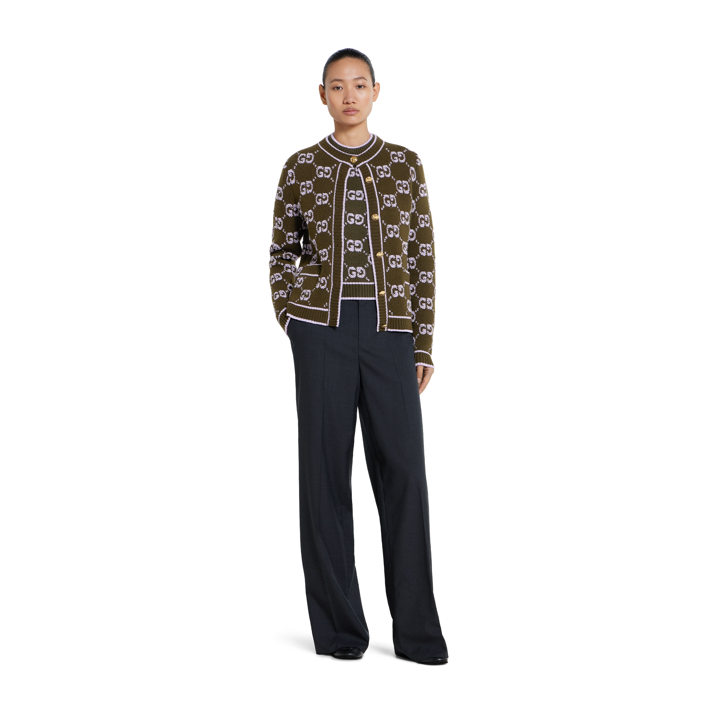 GG wool bouclé jacquard top - 2