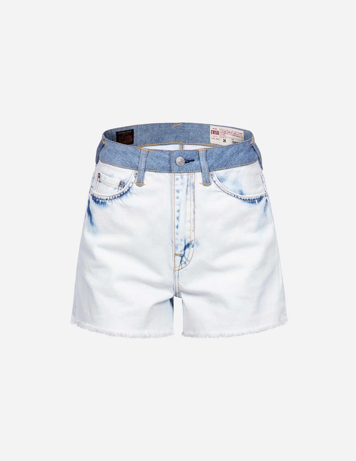 SEAGULL APPLIQUÉ POCKET FASHION FIT DENIM SHORTS - 1