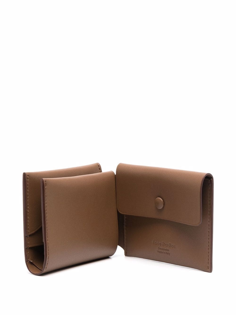 grained-effect trifold wallet - 3