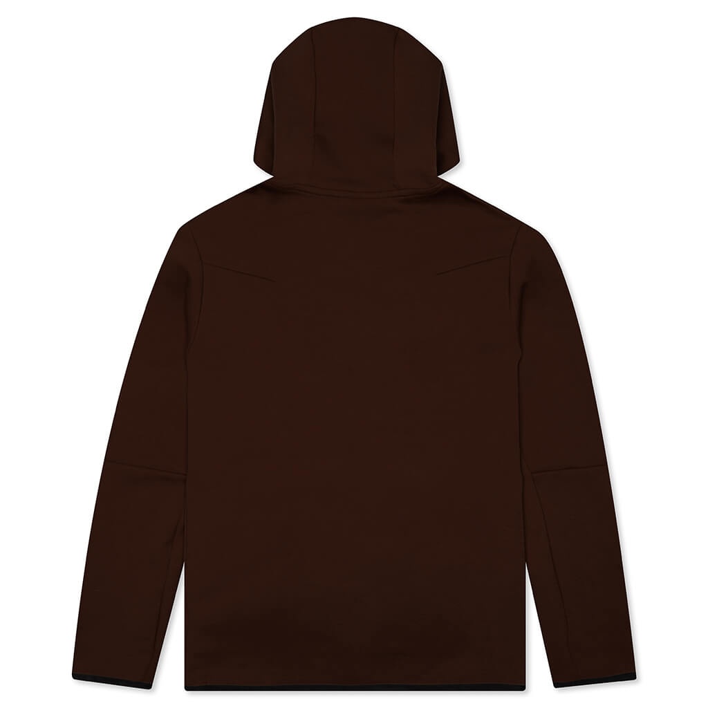 NIKE SPORTSWEAR TECH FLEECE FULL ZIP UP HOODIE - CACAO WOW/BLACK - 2