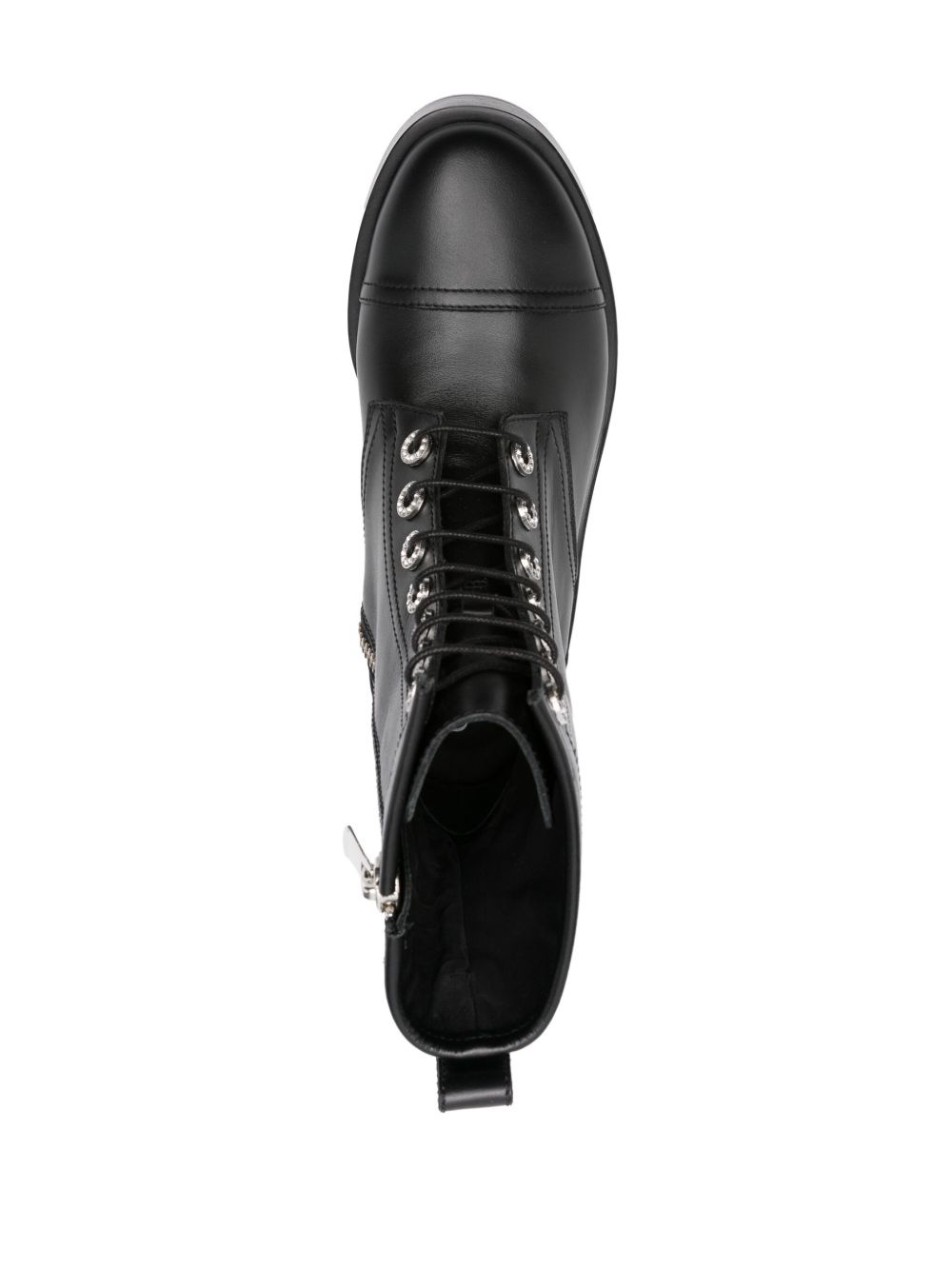 leather combat boots - 4
