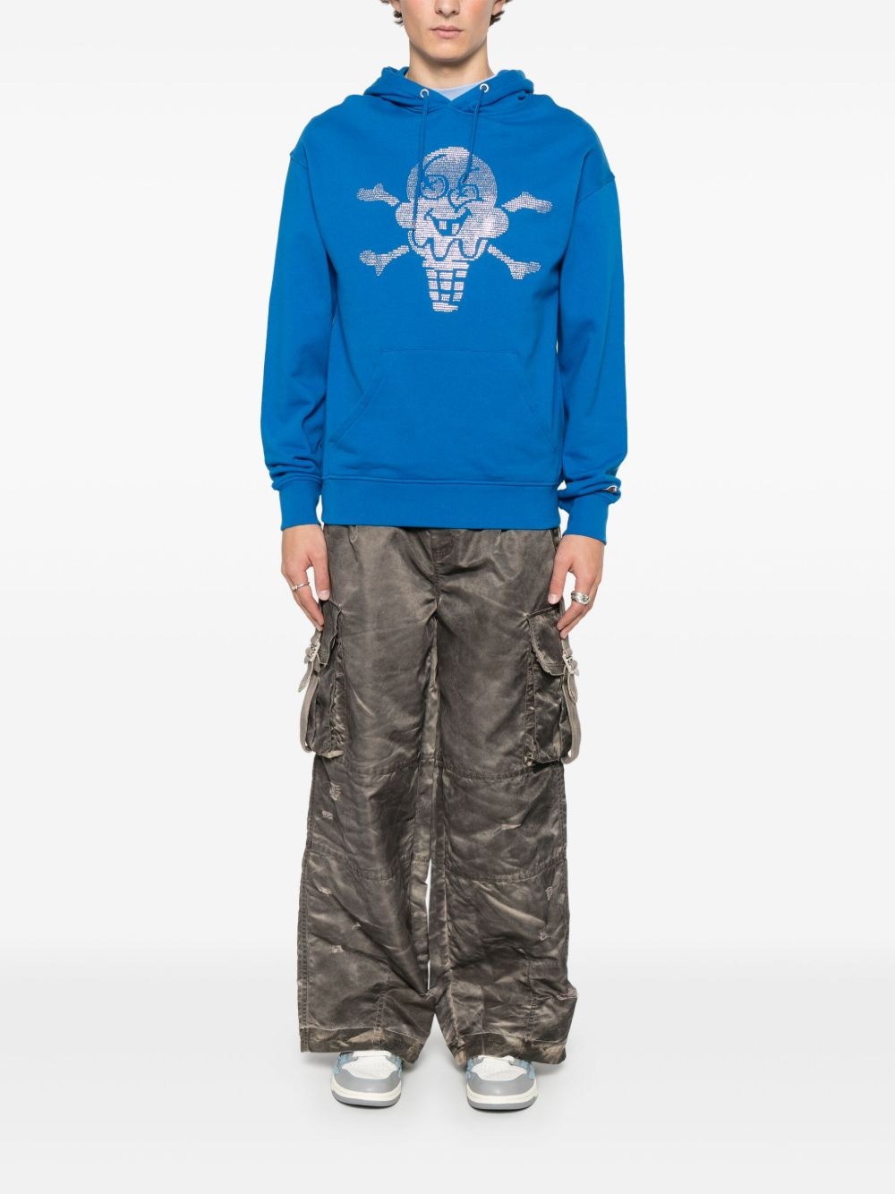 Rhinestone Cones & Bones Popover hoodie - 2