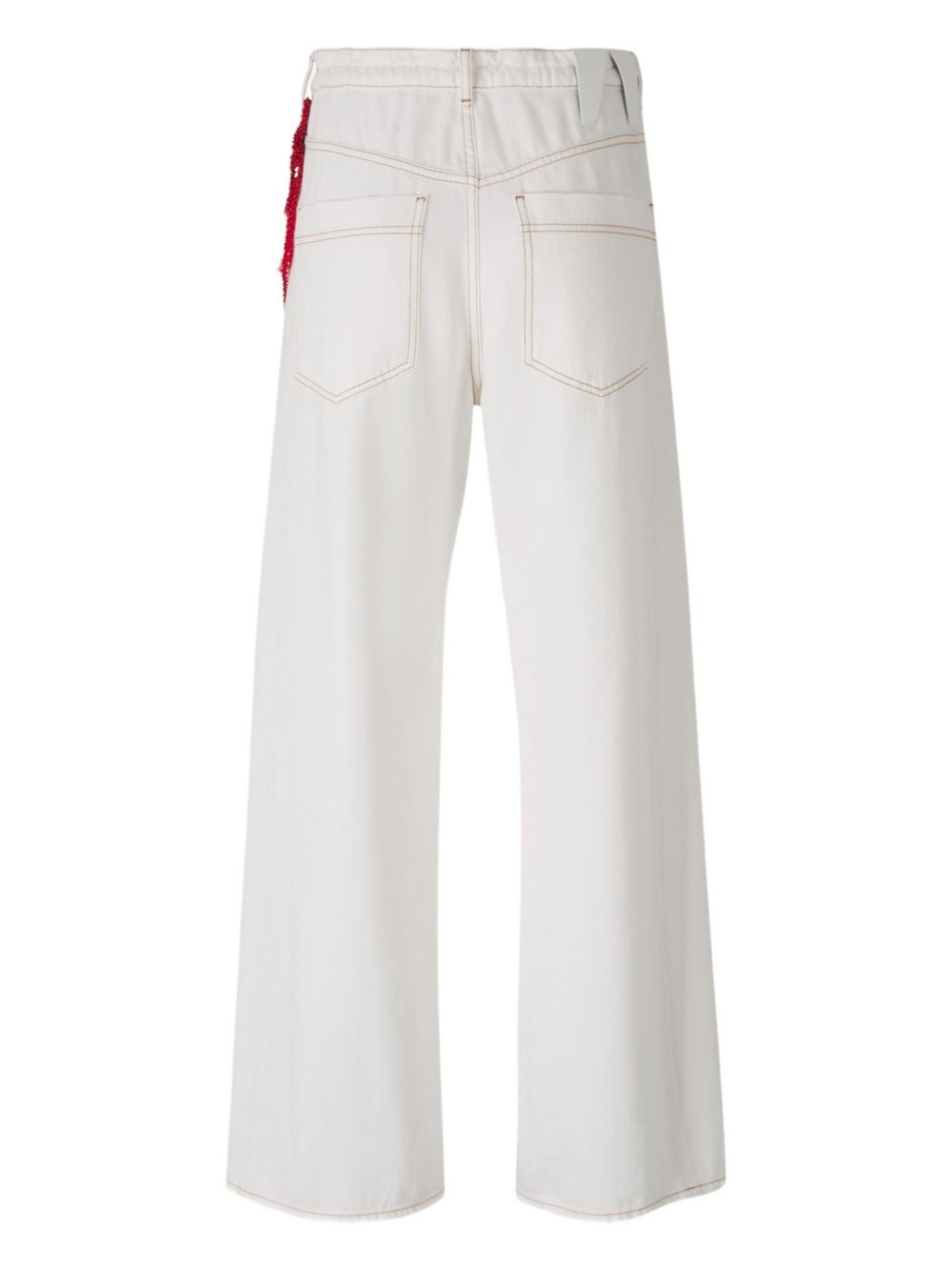 cotton-blend straight jeans - 2