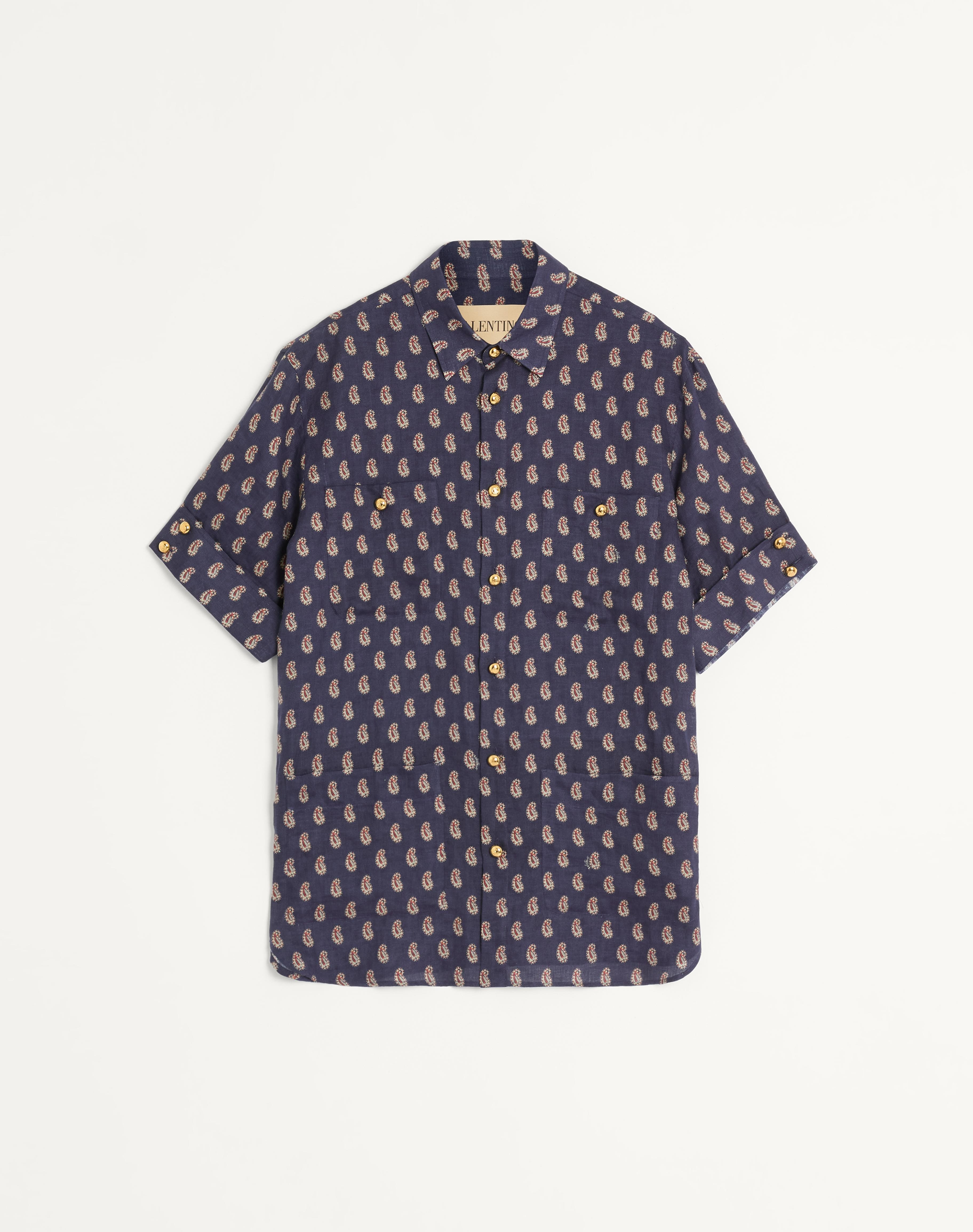 LIGHTWEIGHT LINEN SHIRT WITH VOYAGE IMAGINAIRE PRINT - 1