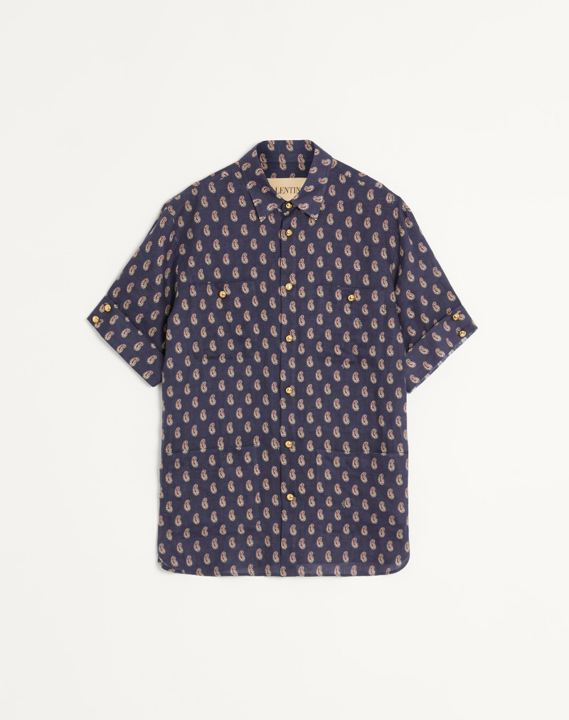 LIGHTWEIGHT LINEN SHIRT WITH VOYAGE IMAGINAIRE PRINT 1