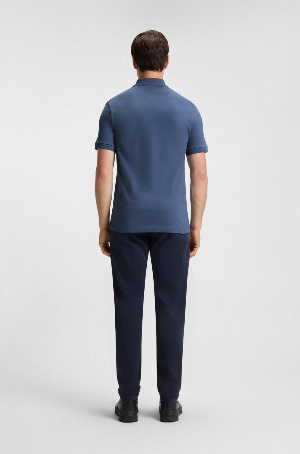 STRETCH-COTTON SLIM-FIT POLO SHIRT WITH LOGO PATCH - 5