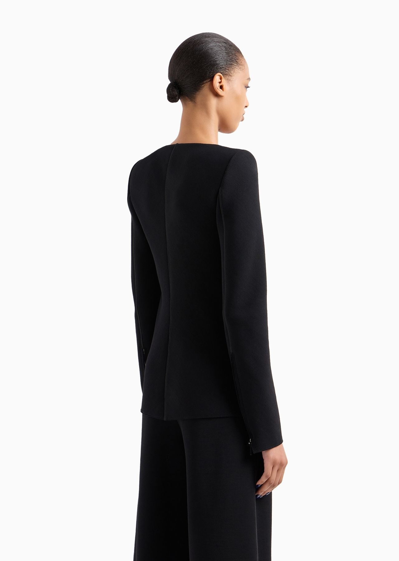ASV single-breasted jacket in virgin wool-blend double jersey - 3