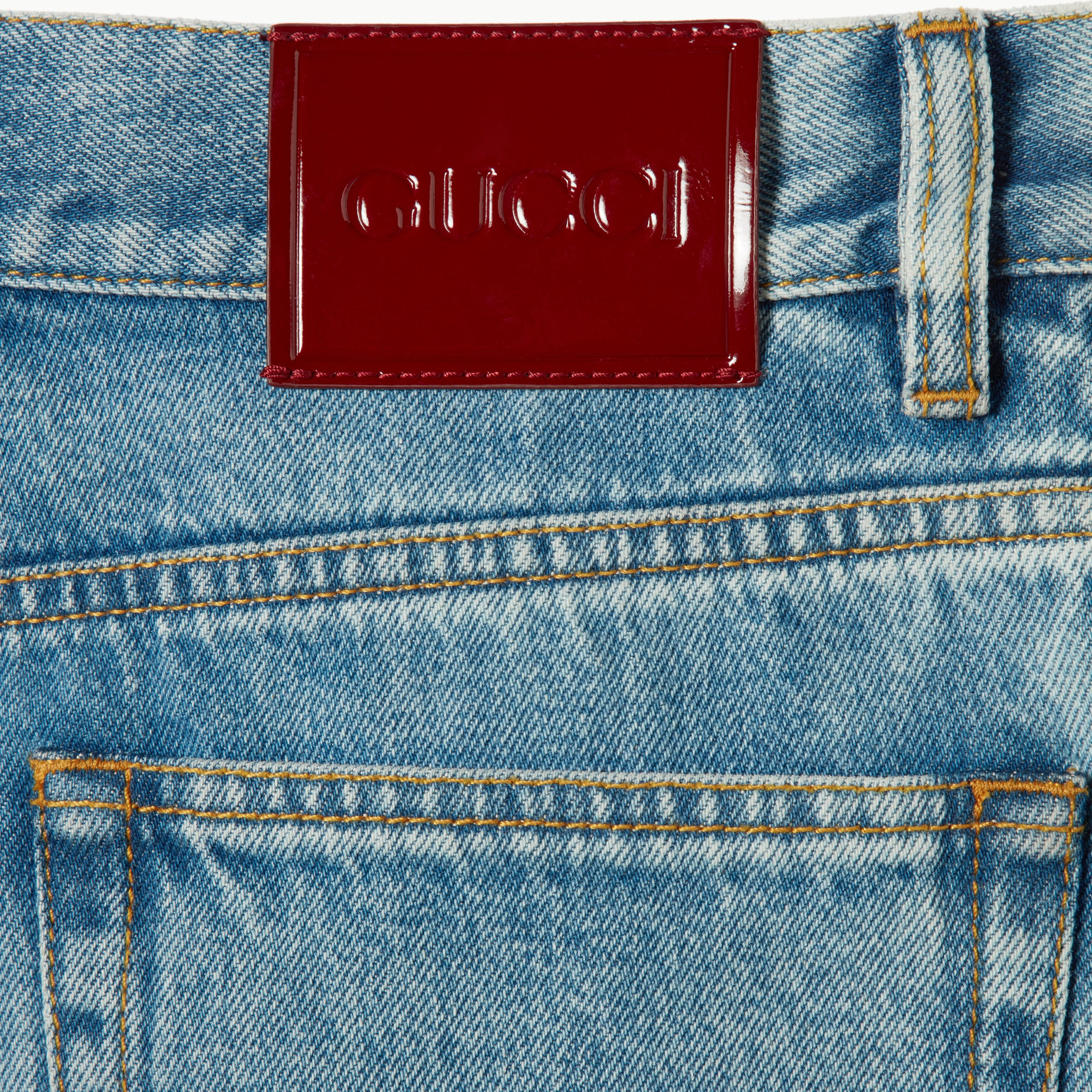 Stonewashed denim shorts - 7