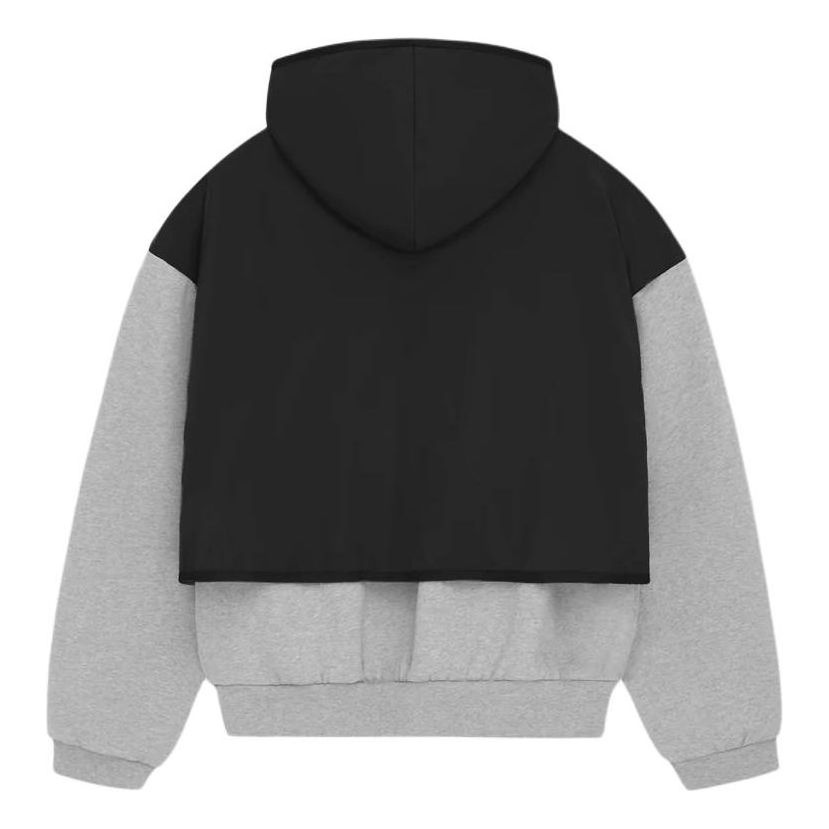 Fear of God Essentials Nylon Fleece Hoodie 'Light Heather Grey Jet Black' 202SP244326F - 2