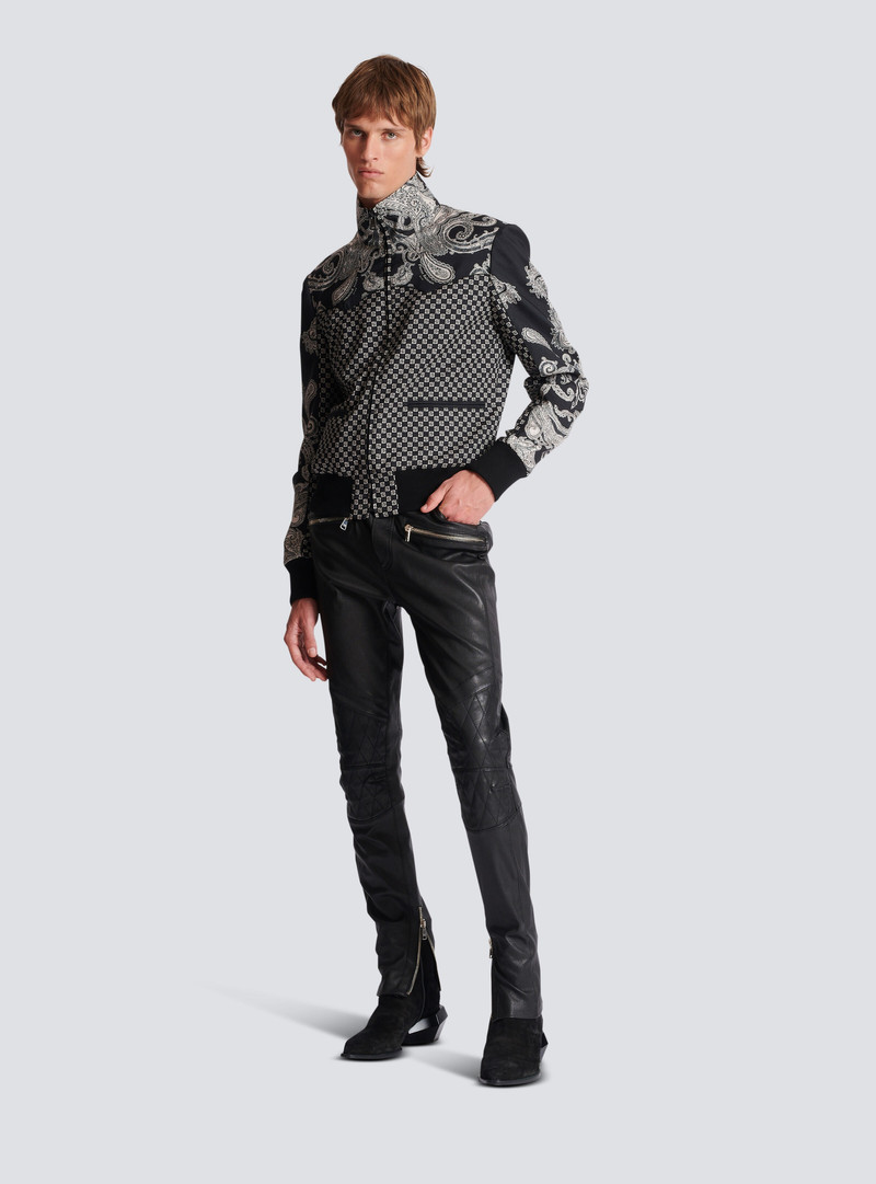 Balmain Mini monogram and paisley bomber jacket outlook