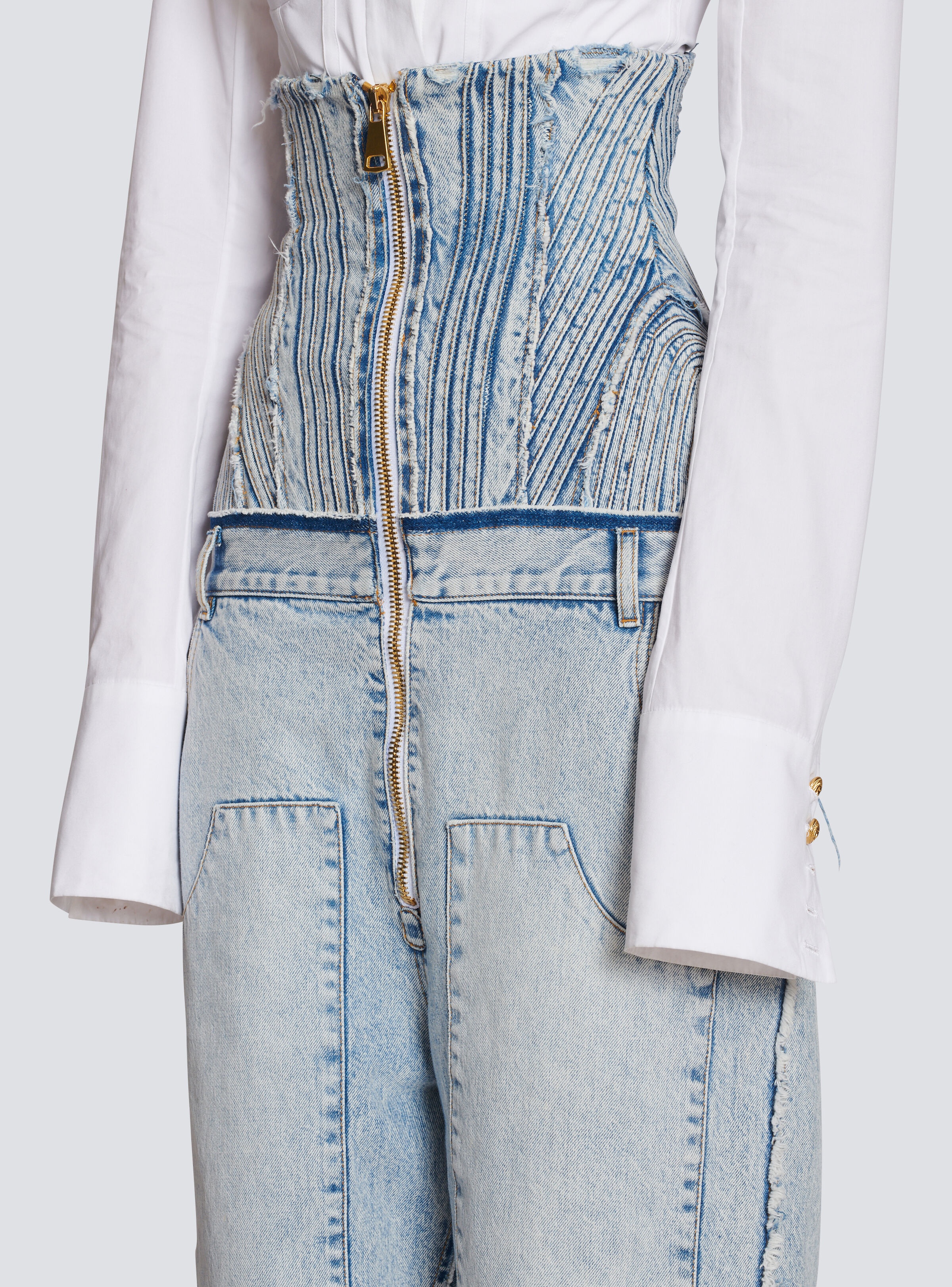 Cotton vintage boyfriend jeans - 6