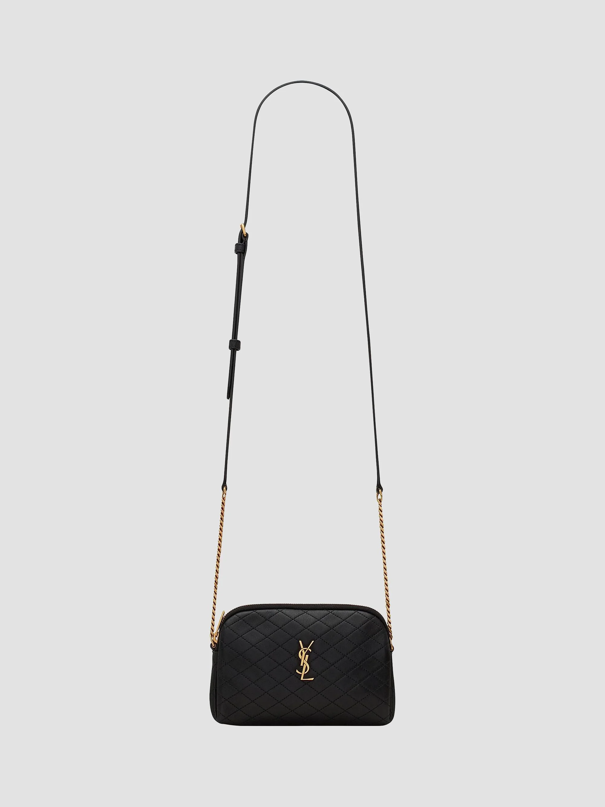 Women's Gaby Zipped Pouch in Quilted Lambskin - Nero - 1