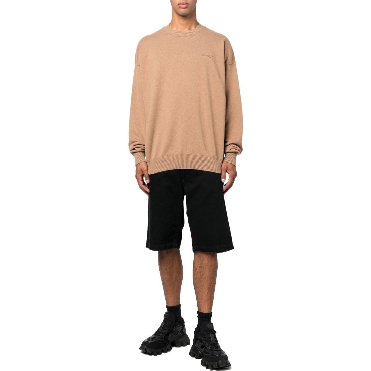 Off-White Logo-Embroidered Knitted Jumper OMHE138F22KNI0016262 - 2