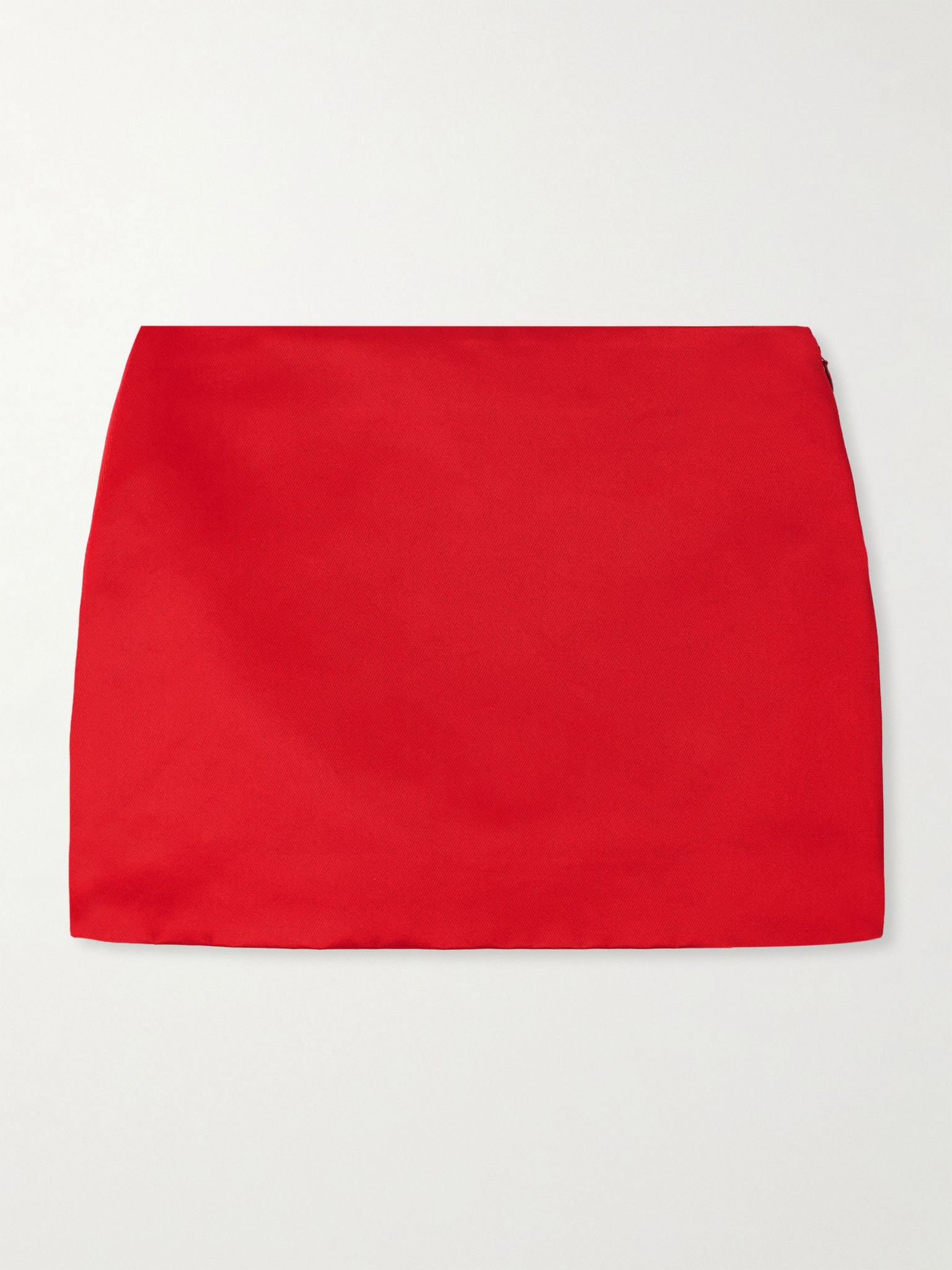 Silk-gabardine mini skirt Red - 1