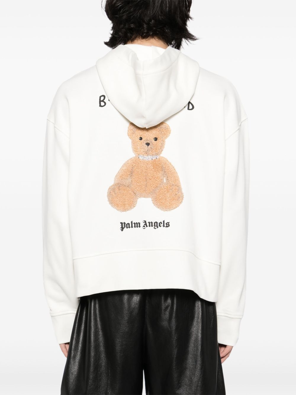 logo-patch zip-up hoodie - 4