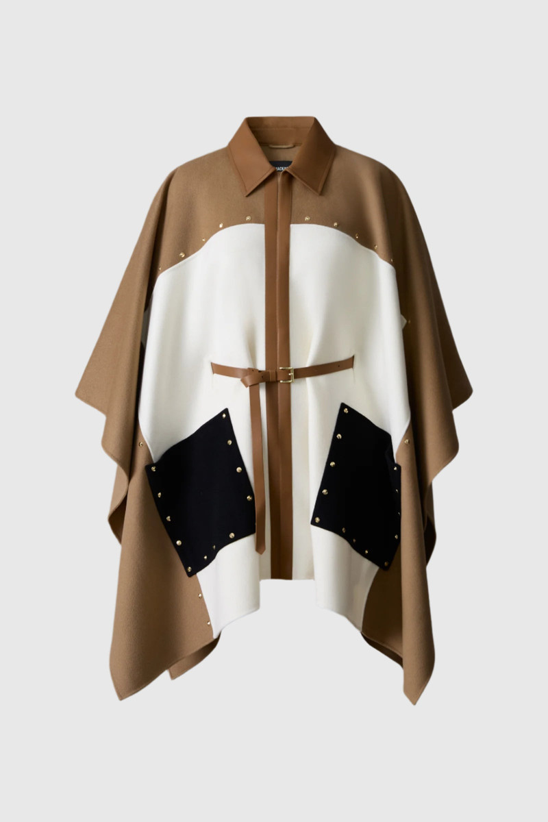 MACKAGE MOLY Studded Wool Cape Jacket outlook