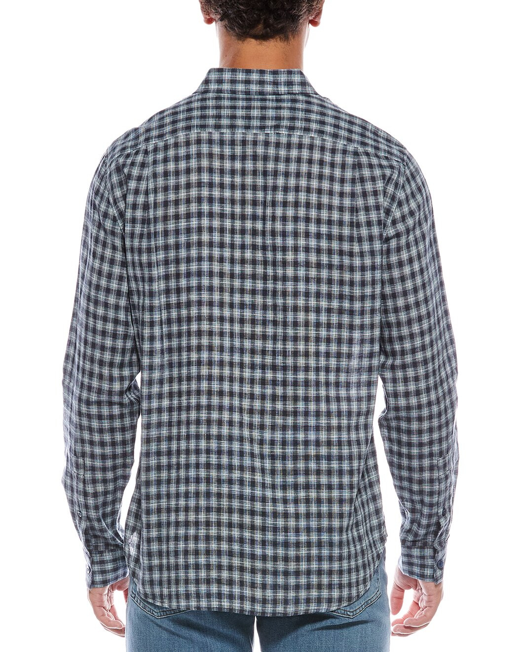 Vince Summit Plaid Linen-Blend Shirt - 2