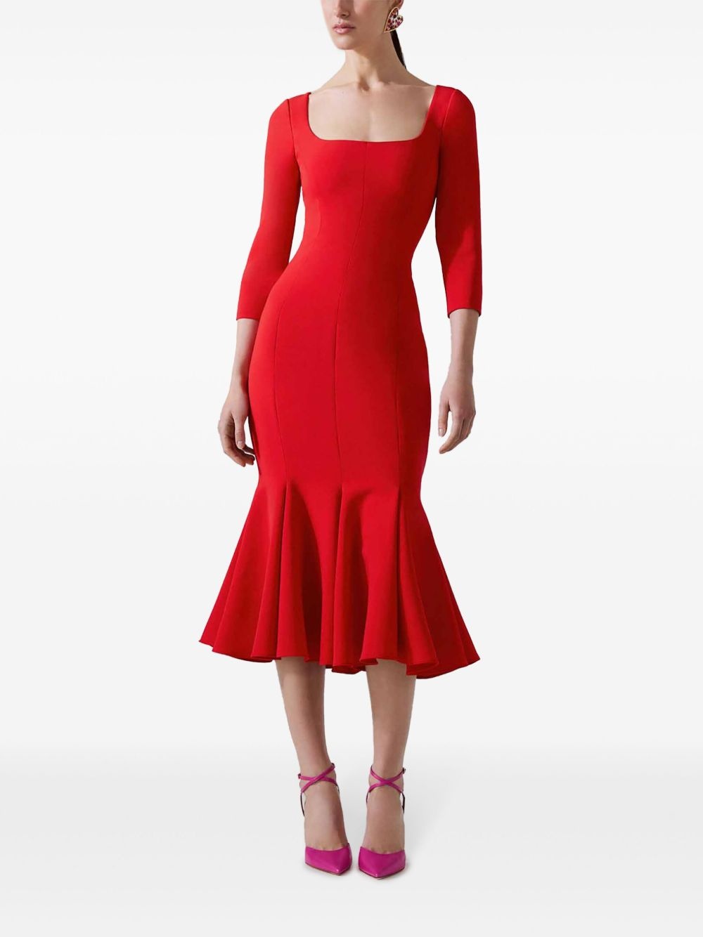 Trumpet midi dress - 2