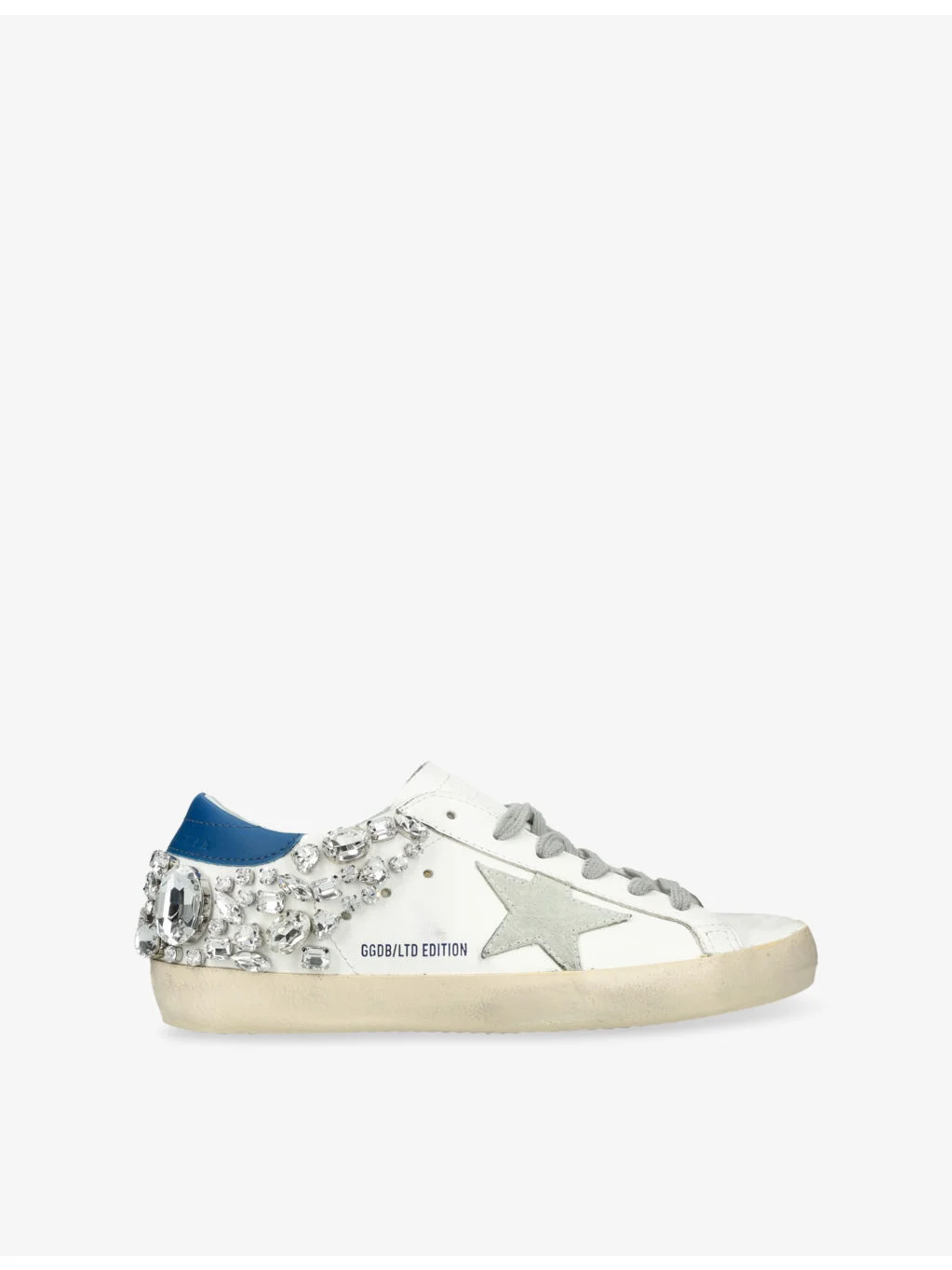 Super Star Crystal-Embellished Leather Low-Top Trainers - 1