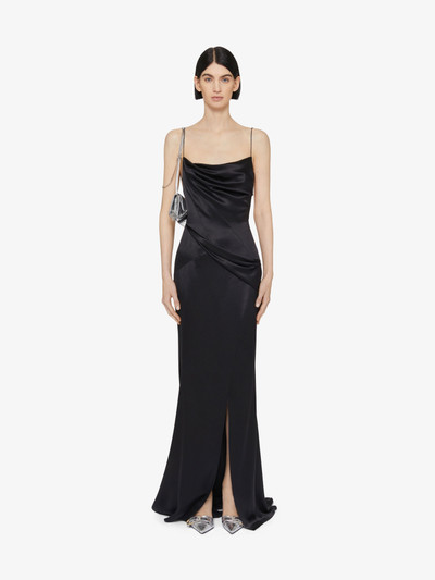 Givenchy EVENING DRAPED DRESS IN SATIN WITH CRYSTALS outlook