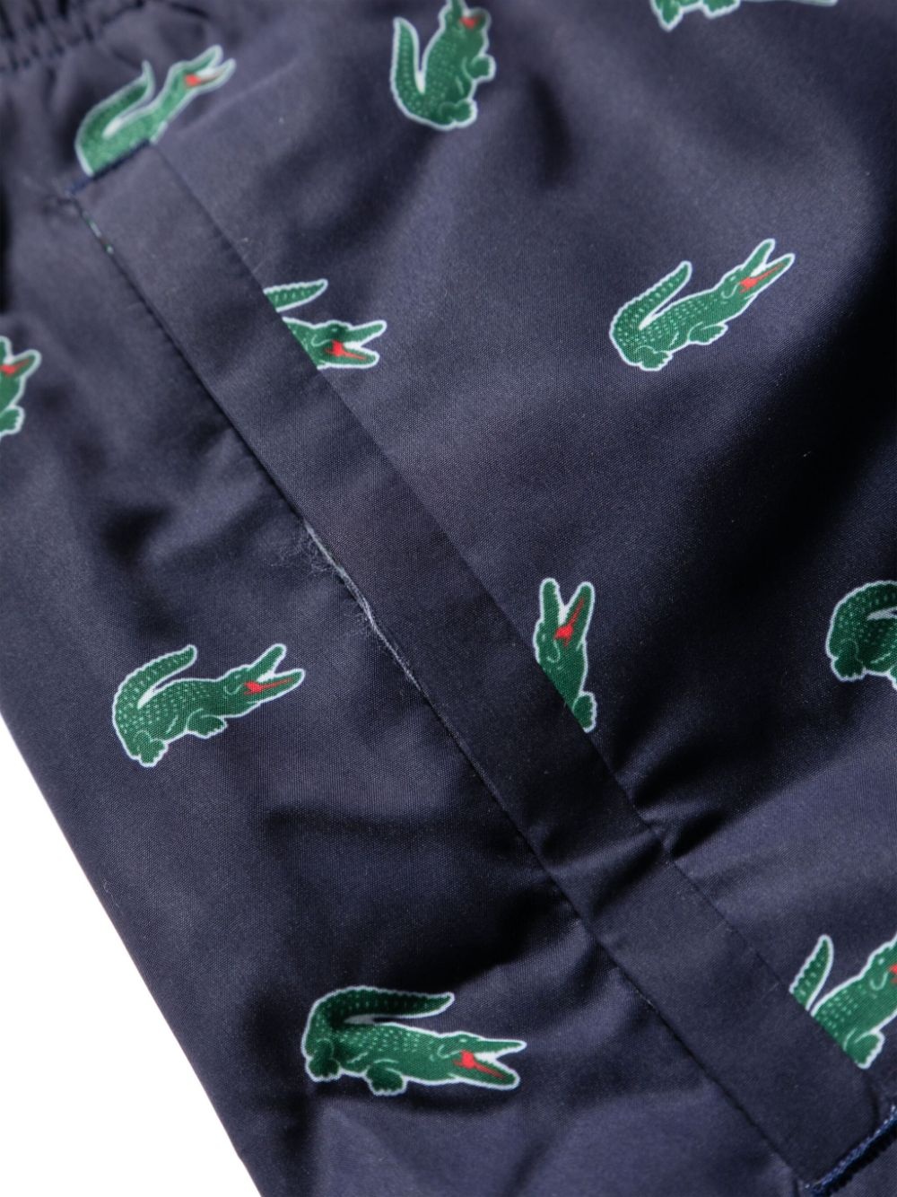 Crocodile-print drawstring swim shorts - 3