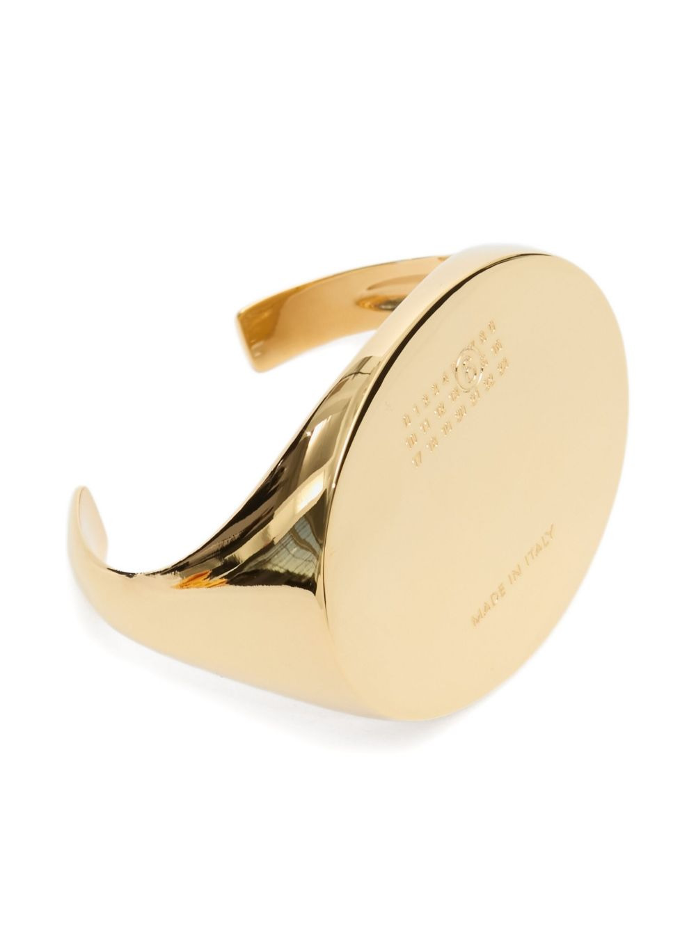 logo-engraved cuff bracelet - 2