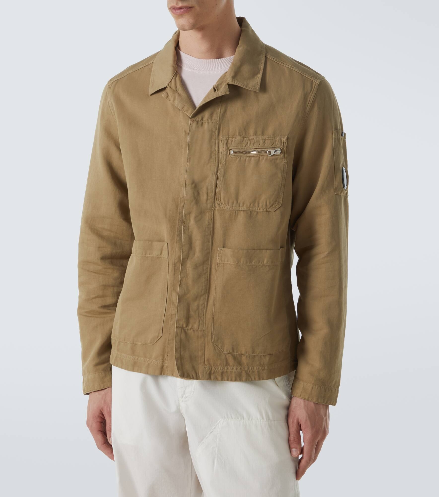 Cotton and linen overshirt - 3