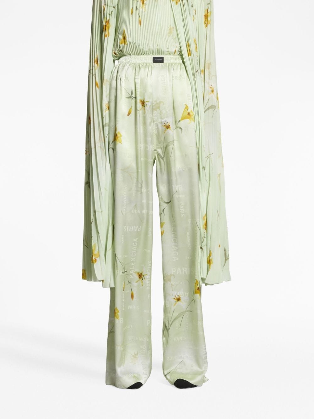 floral-print silk trousers - 5