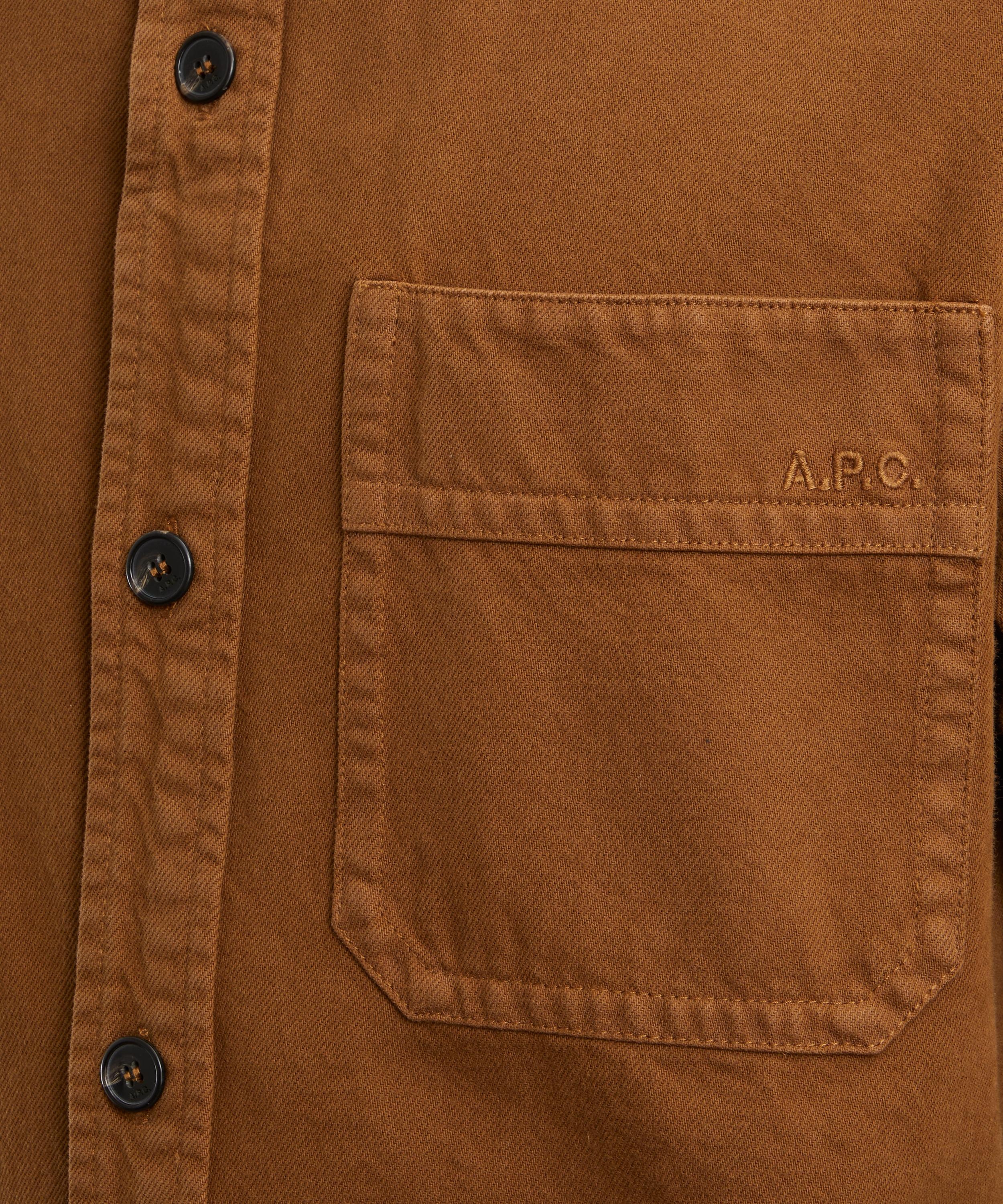 Basile Brodée Poitrine Denim Overshirt - 5