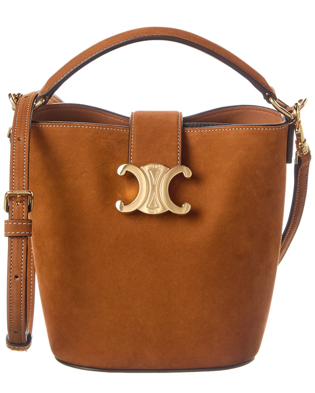 CELINE Louise Mini Leather Bucket Bag - 1