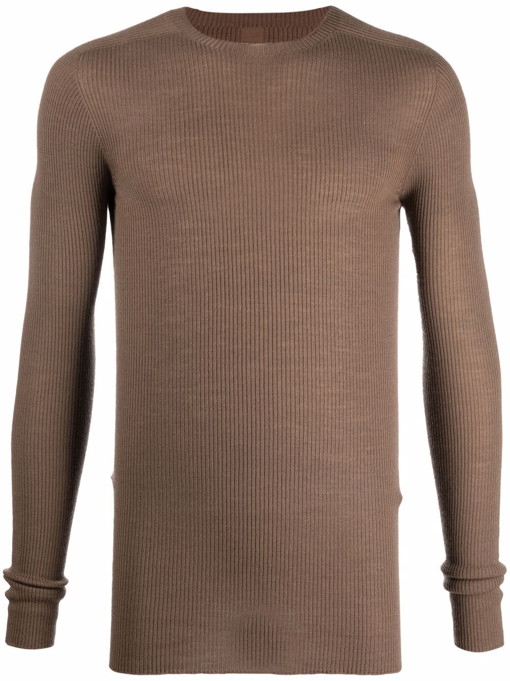 crew neck virgin wool sweater - 1