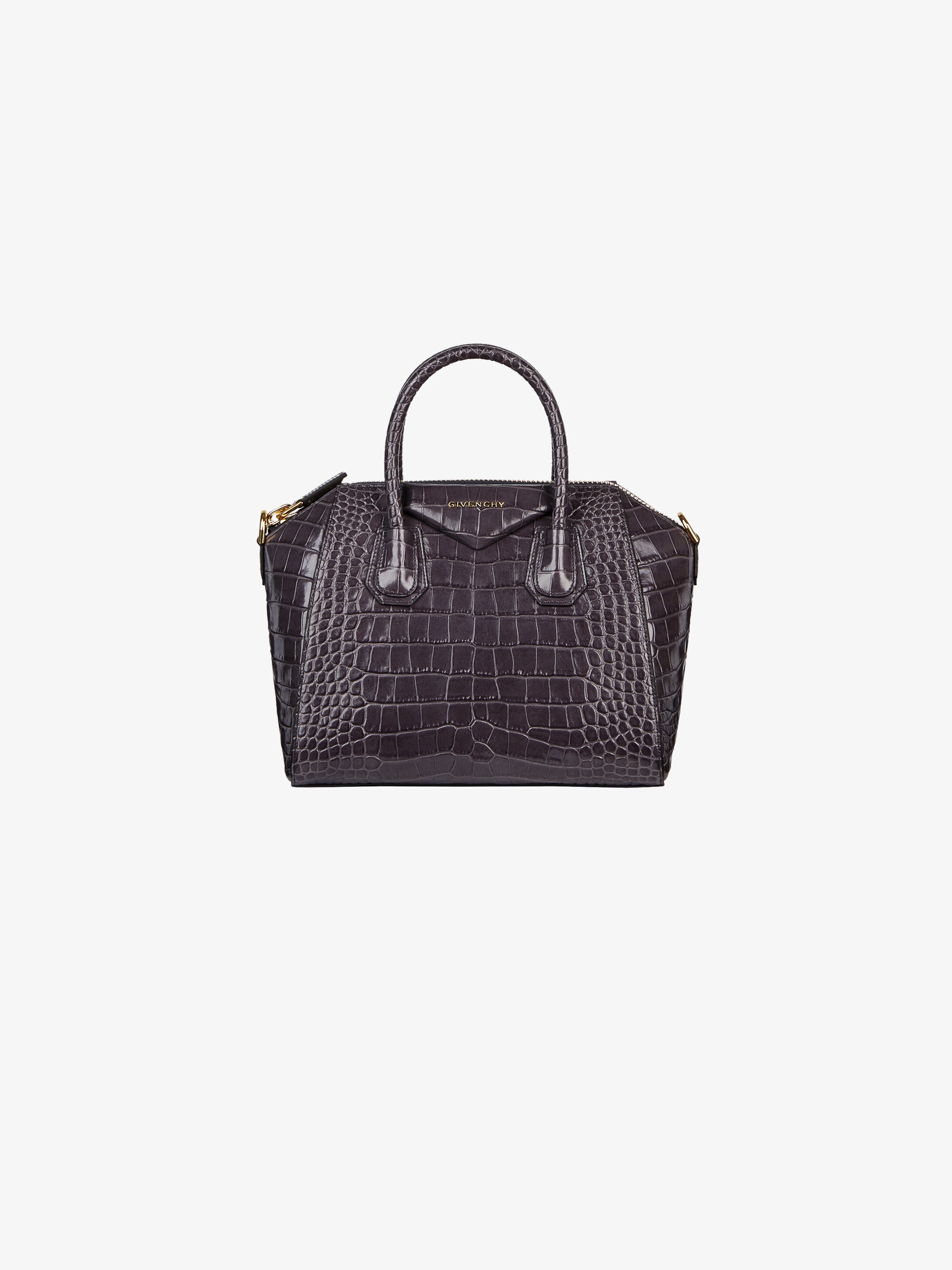 Small Antigona bag in crocodile effect leather - 1