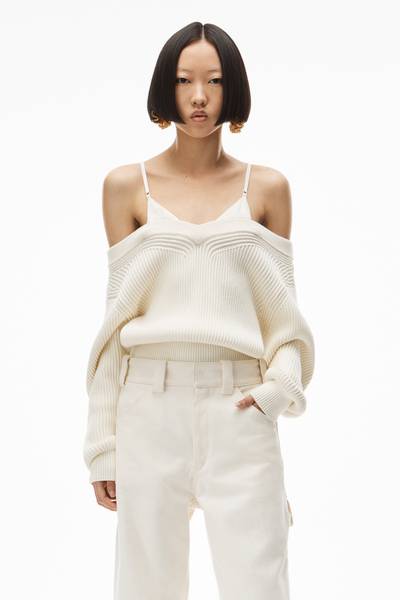 Alexander Wang PULLOVER WITH SATIN CAMI LAYER IN COTTON outlook