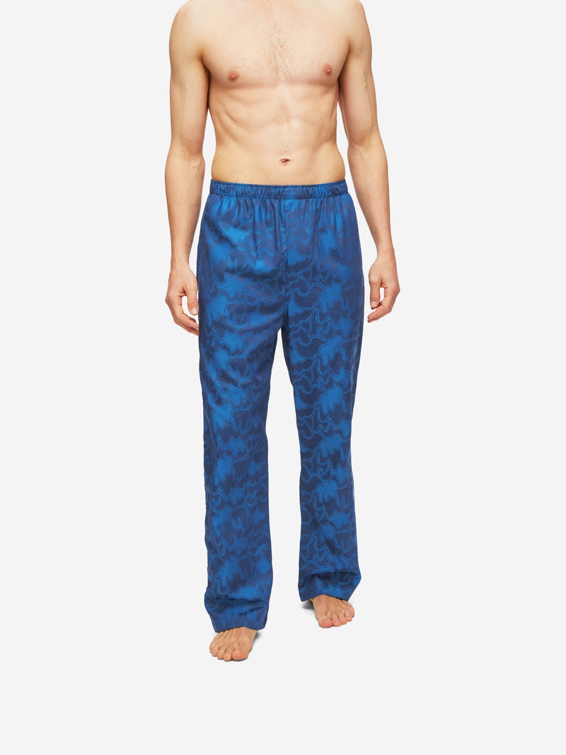 Men's Modern Fit Pyjamas Paris 23 Cotton Jacquard Navy - 6