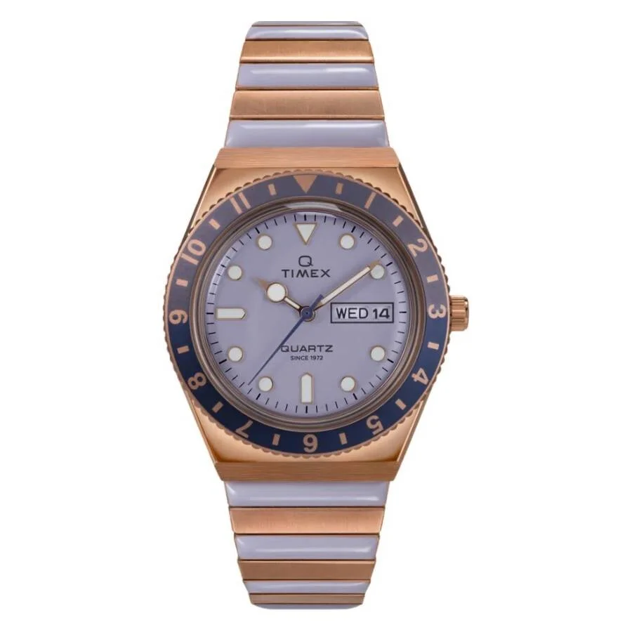 Timex Q Timex Quartz Purple Dial Ladies Watch TW2W87700 - 1
