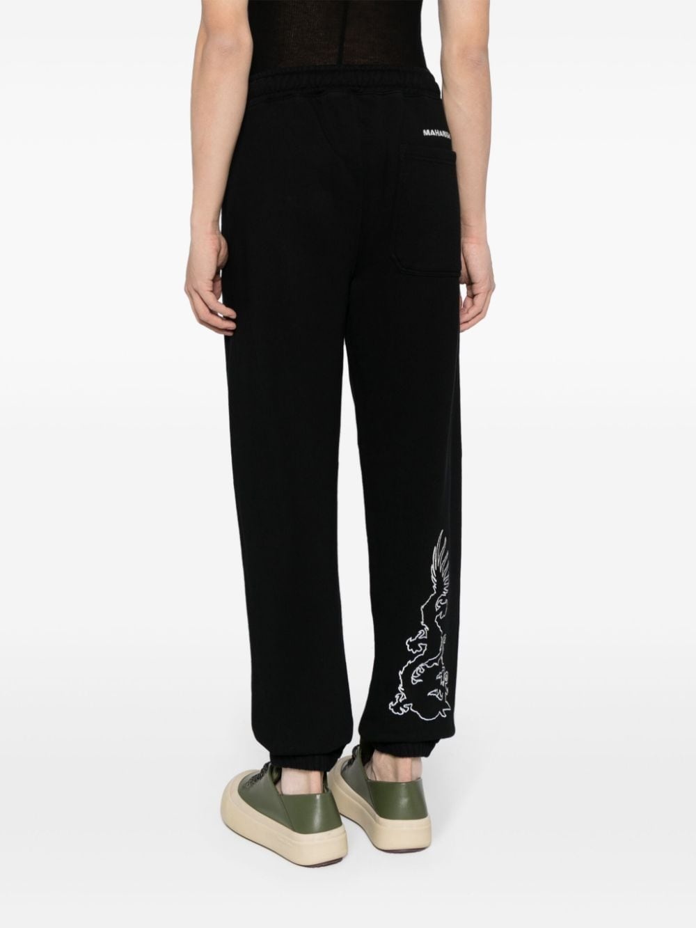 logo-embroidered track pants - 4
