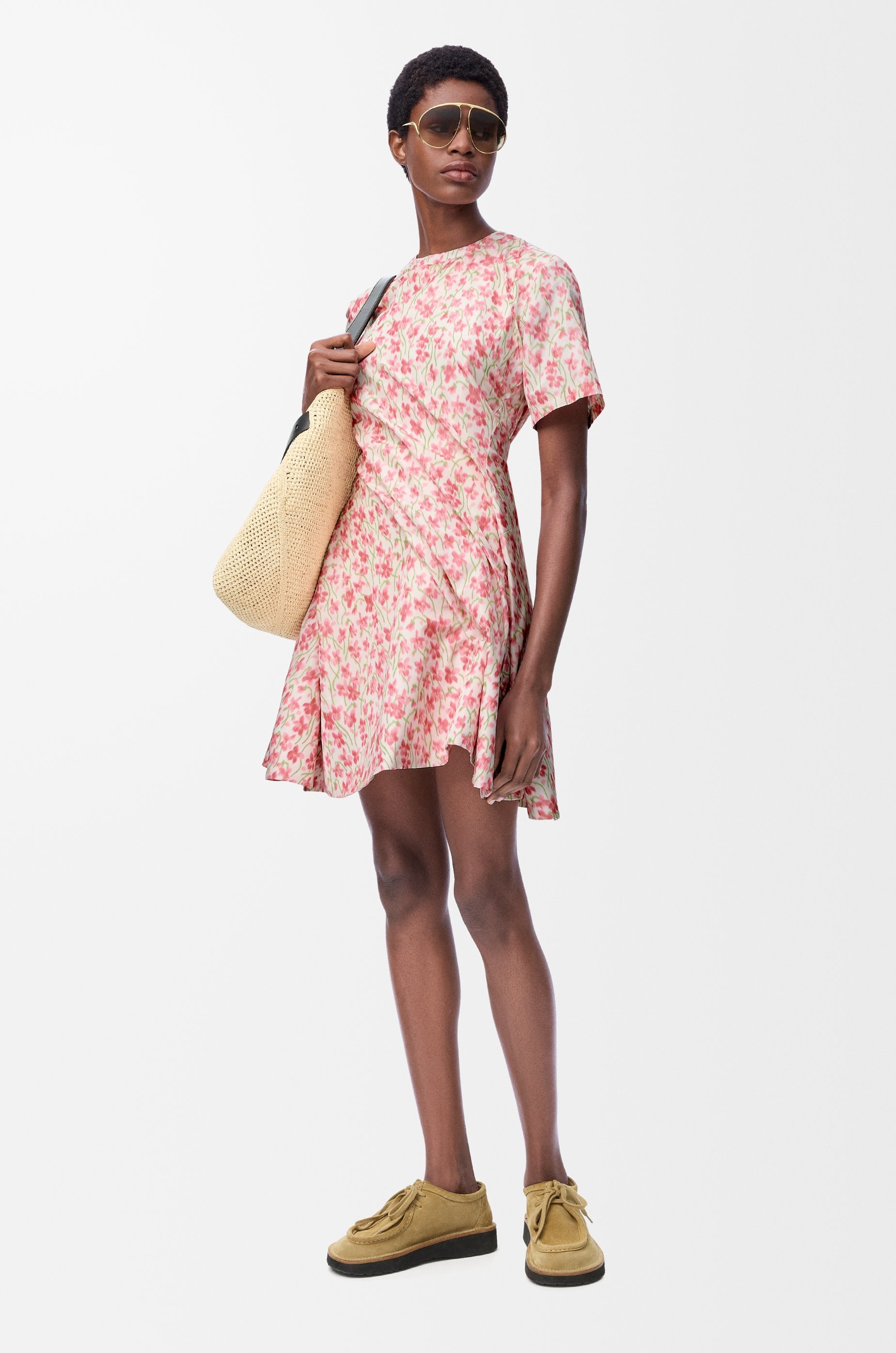 Twisted dress in silk blend taffeta - 2