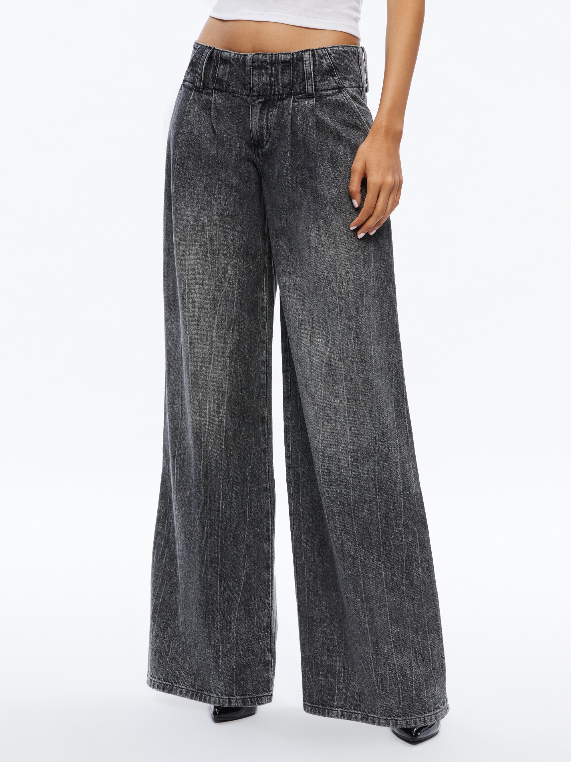 ANDERS LOW RISE PLEATED JEAN - 4