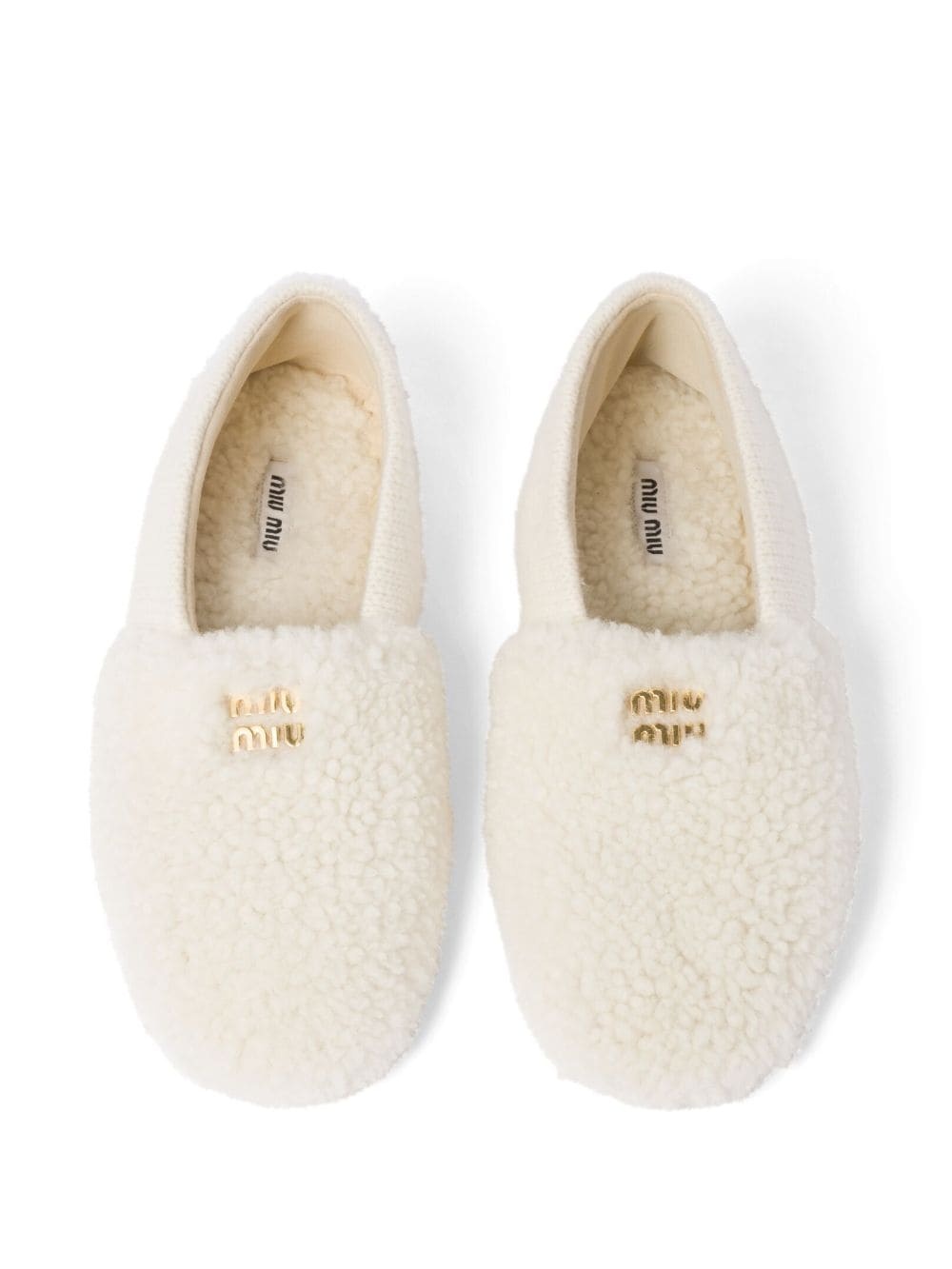 logo-lettering shearling slippers and case set - 2